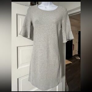Kenar Light Gray Long Sleeve Dress
